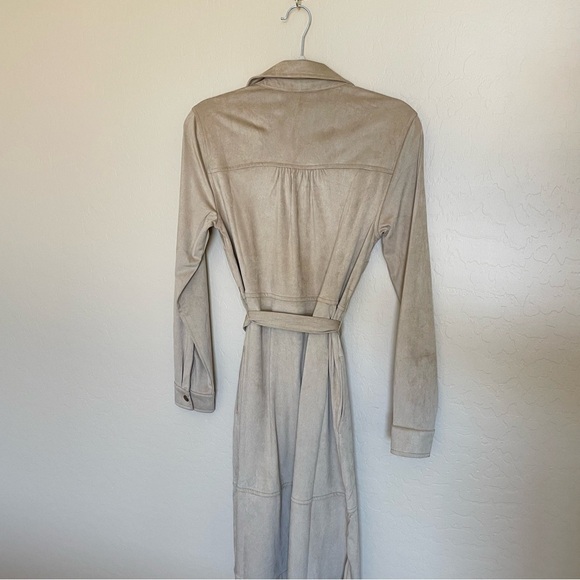 Denim & Co - Canyon Retreat Tan Suede Long Sleeve Dress - Picture 8 of 13